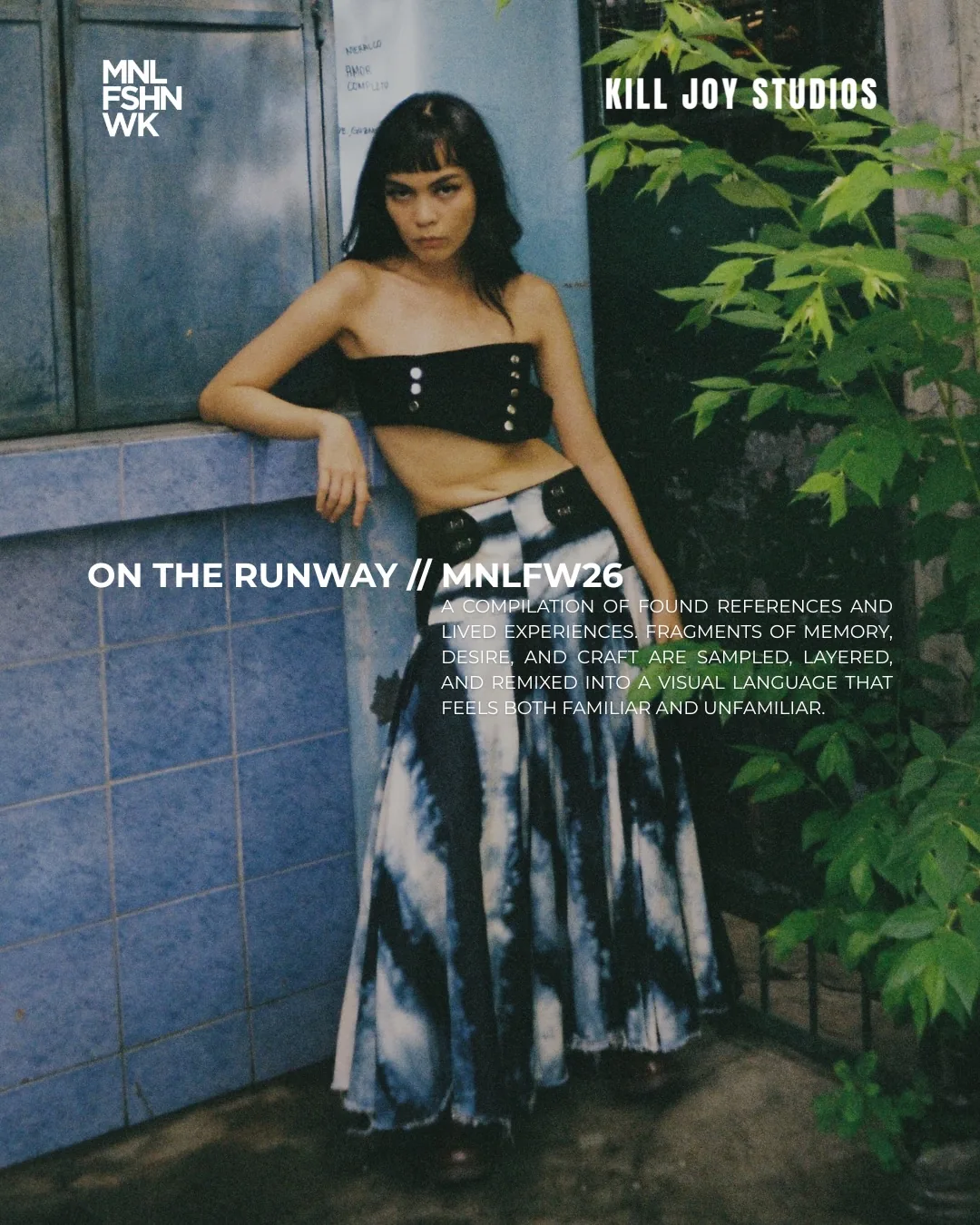 Kill Joy Studios look styled against a rough wooden fence backdrop