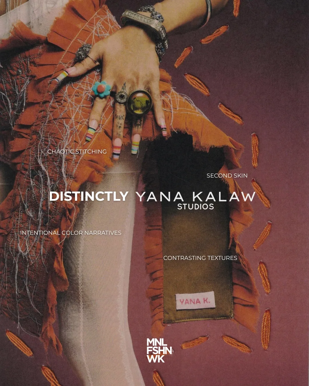 Yana Kalaw Studios campaign portrait in a rust corset with cropped copper hair